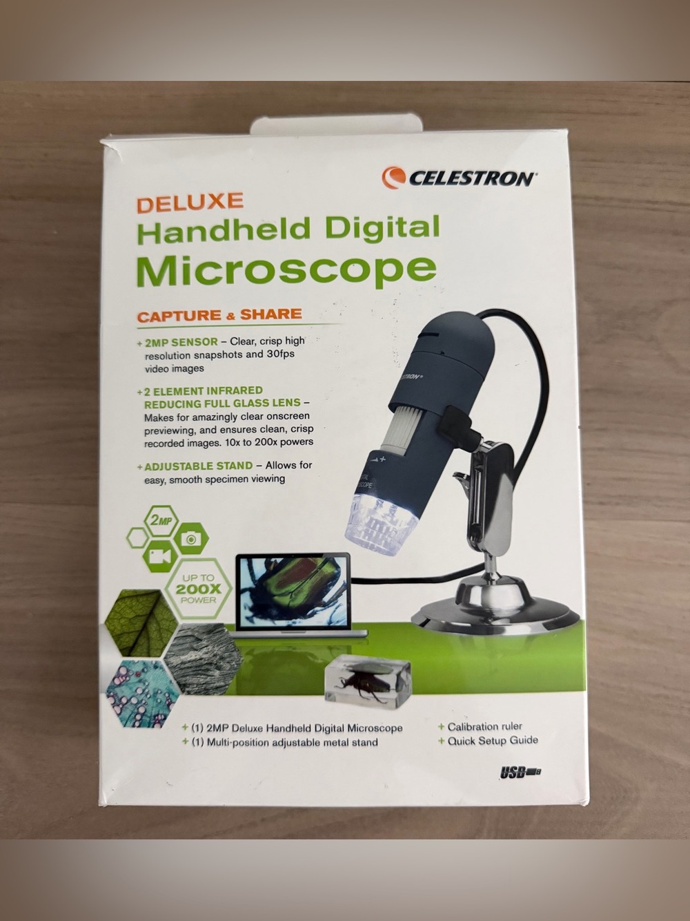 Celestron 44302-C Deluxe Handheld Digital Microscope Gray